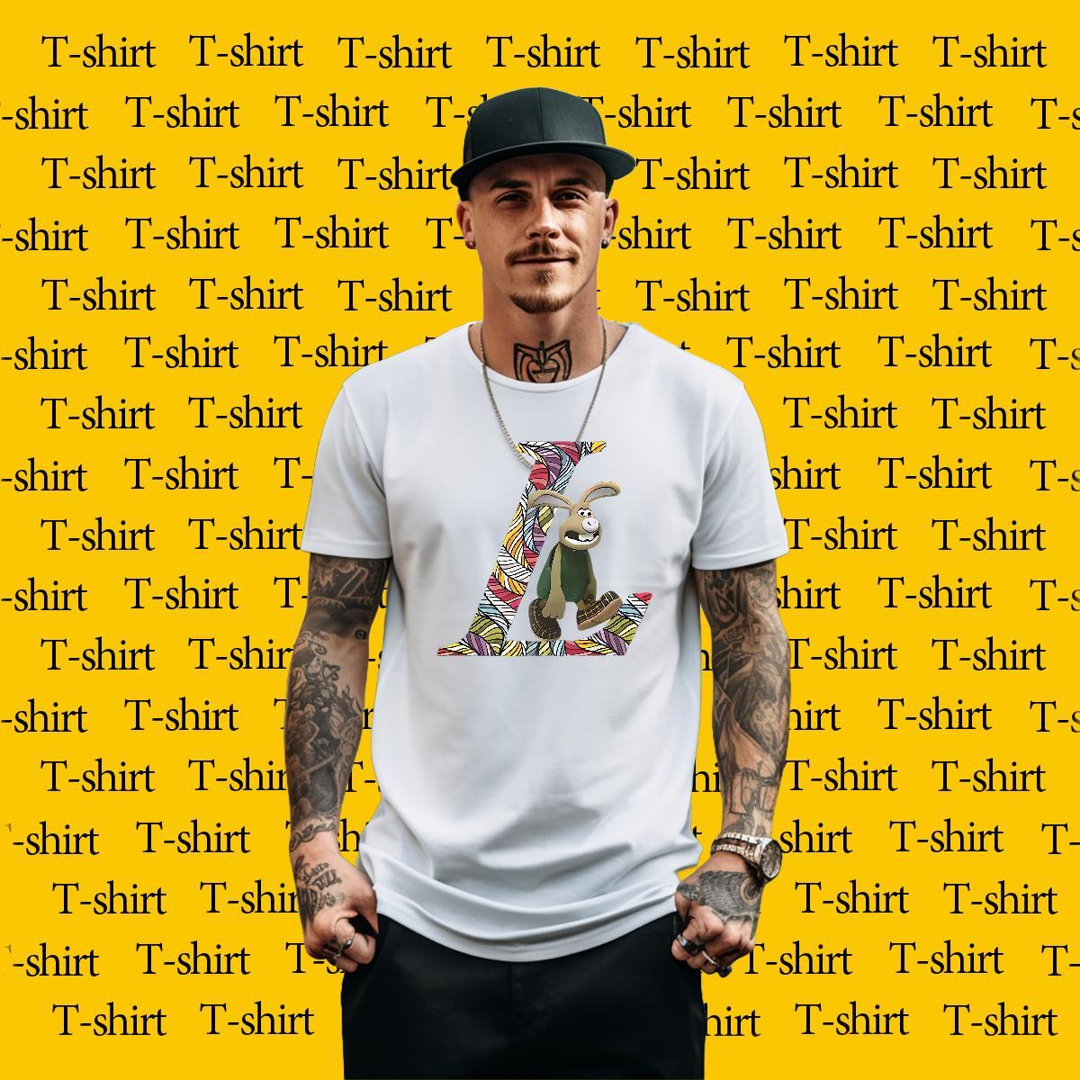 Factory Direct Mens T Shirts 230g 100% Cotton rabbit Daily Outfit Top Tees Breathable Crew Neck Comfortable Tshirt for Man Woman Custom Print Oversize