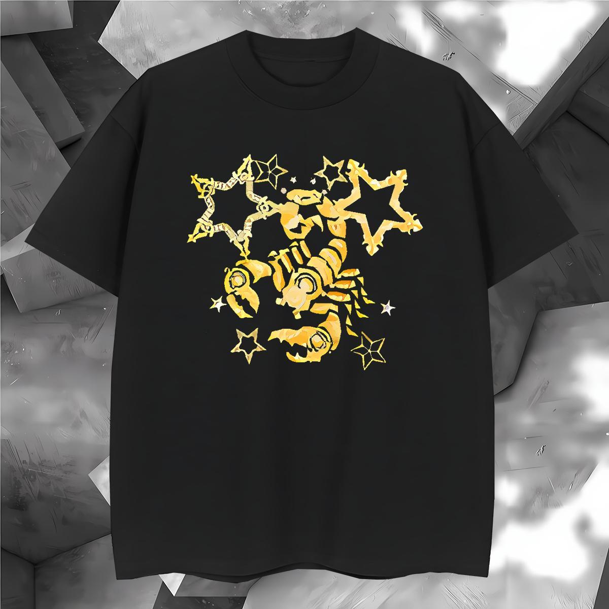 Fashion Design T shirt 230g Cotton scorpion Daily Wear Polos Breathable Short Sleeve High Quality Tshirt for Man Woman Black White