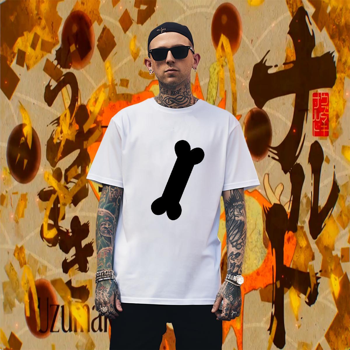 Cool Tshirts 230g 100% Cotton bone T shirt Sports Casual Breathable Short Sleeve Oversized 4XL Casual New Wear