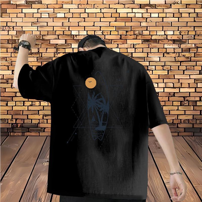 New Arrival Men T Shirts 100% Cotton 230g tree Anime Printing Street Wear Breathable Unisex Tshirt for Man Woman DIY