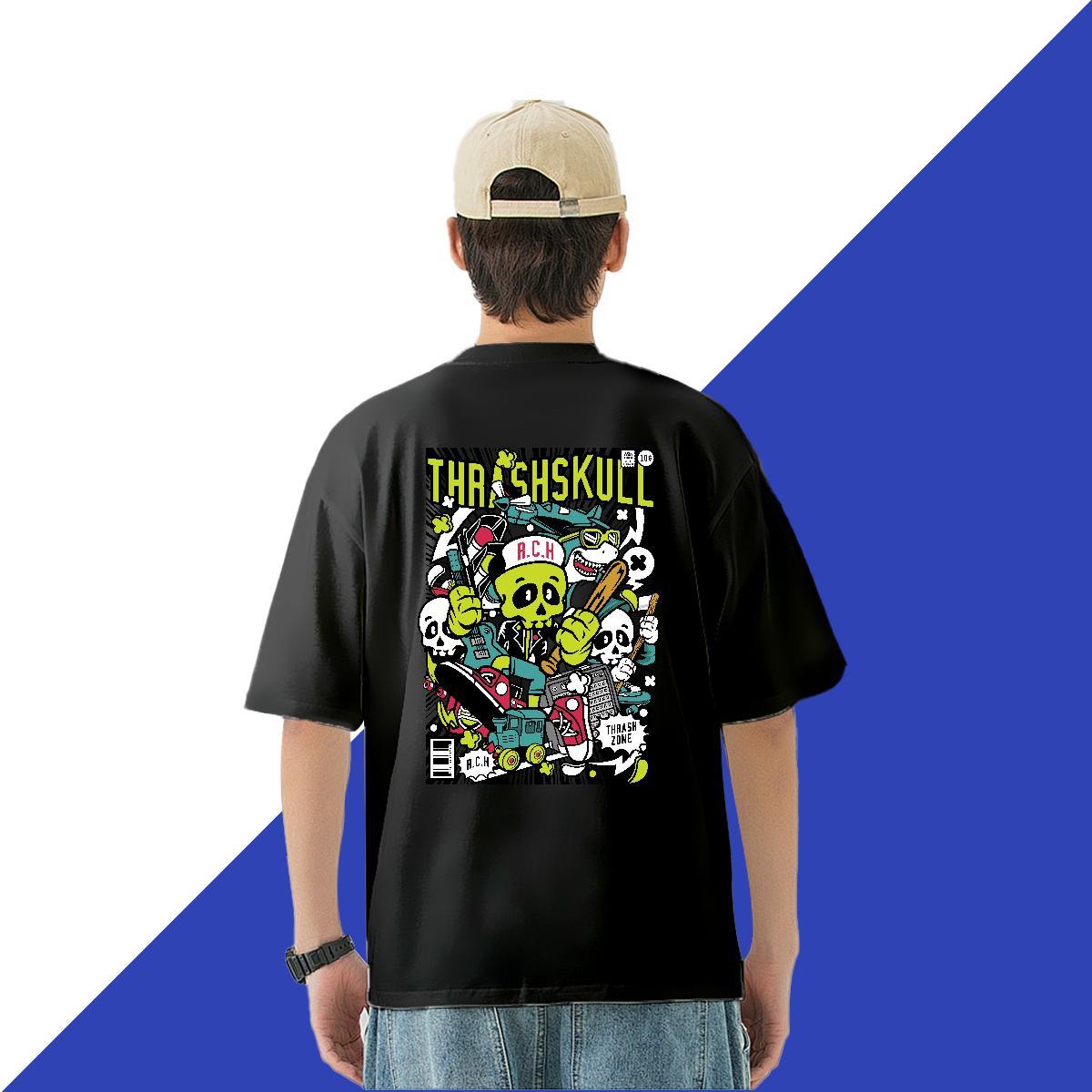 Custom T-Shirts for Men ET Tshirts 230g Pure Cotton High Street Hip Hop Cool DIY Printed Breathable Crew Neck Men Tshirts