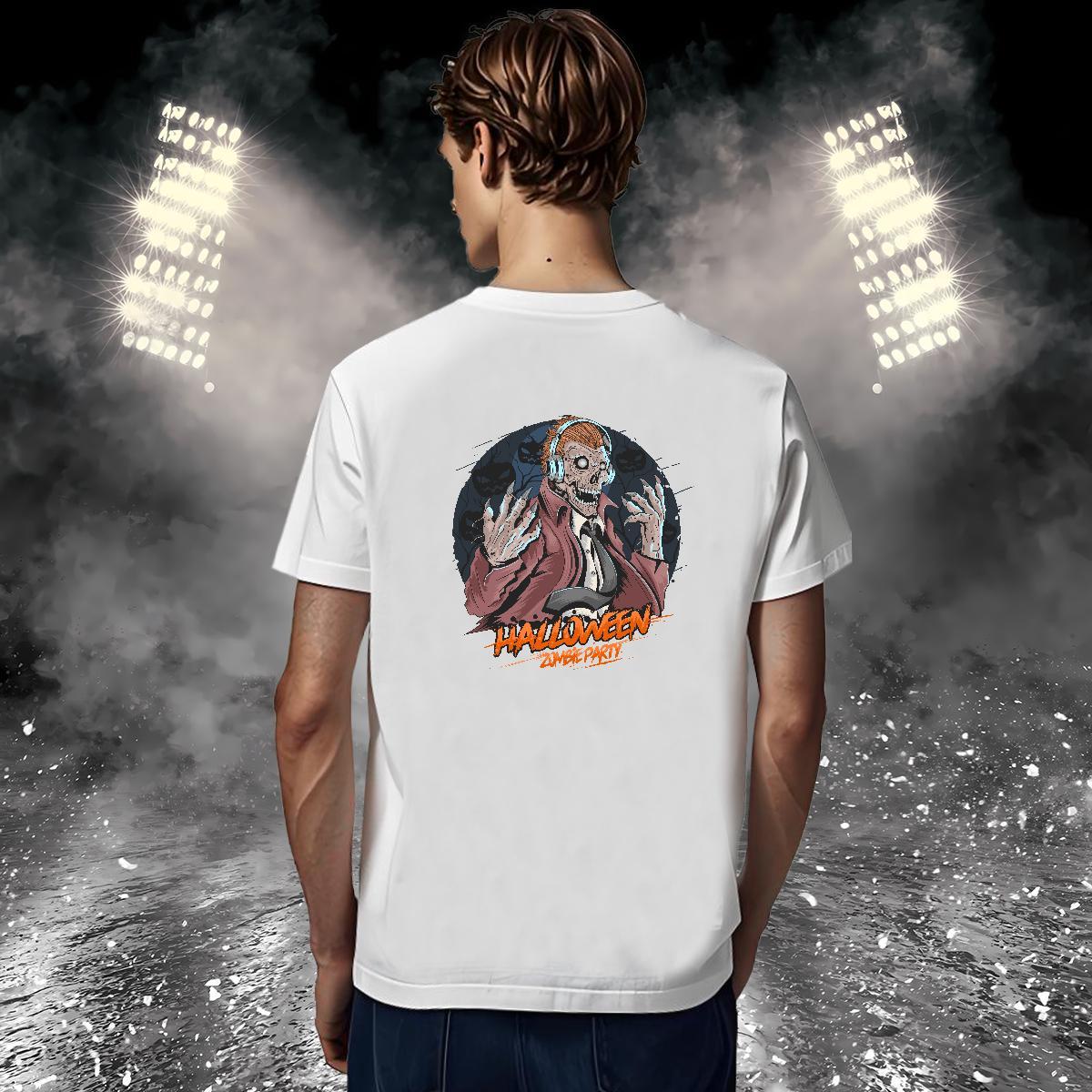 Man T Shirts 100% Cotton 230g monster Street wear Hip Hop Breathable Short Sleeve Oversized 4XL Tshirts DIY Loose Fit Tops Tees