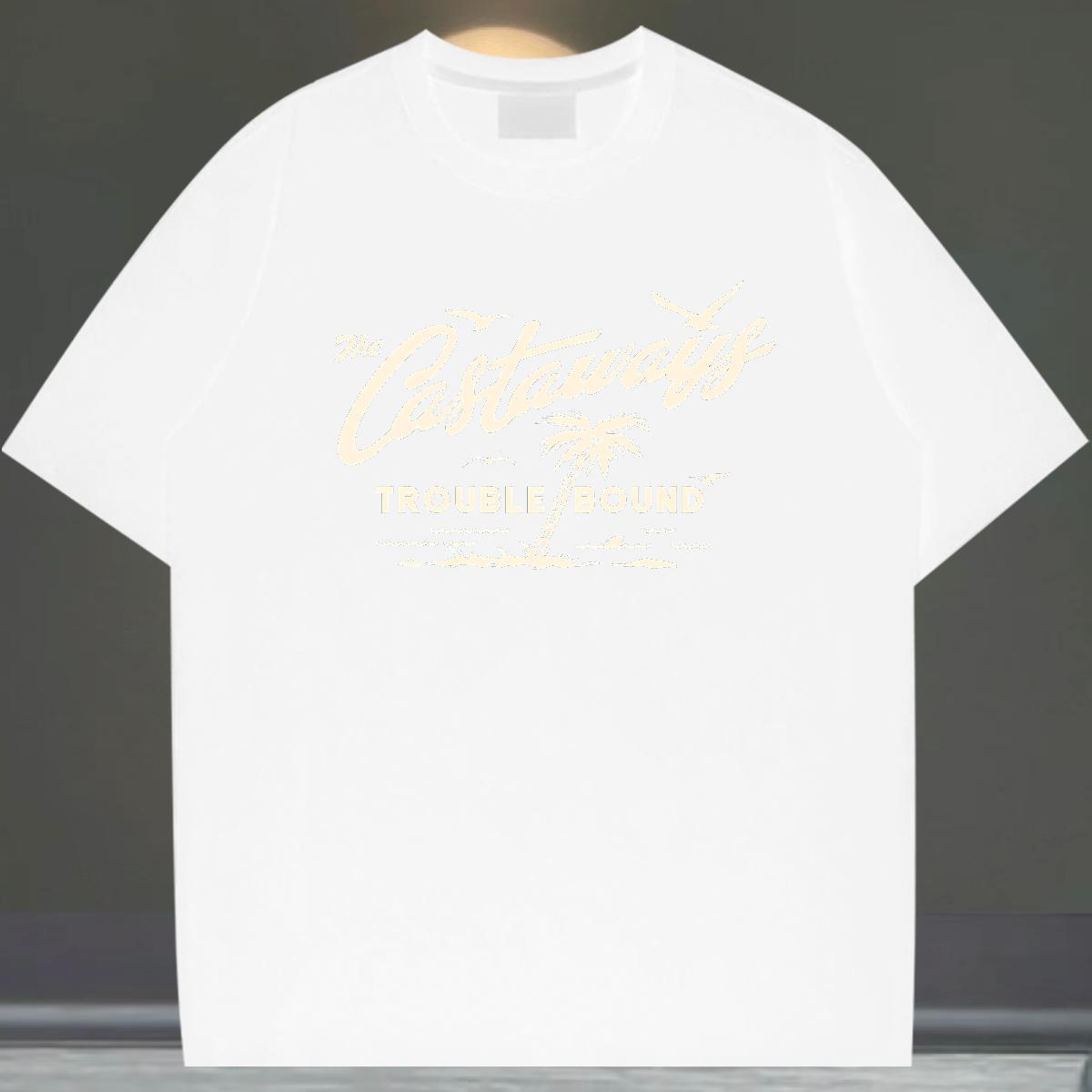 Wholesale Mens Tshirts 230g 100% Cotton Daily Wear tree DIY Anime Breathable Crew Neck New Designer T-Shirts for Men Tops Tees