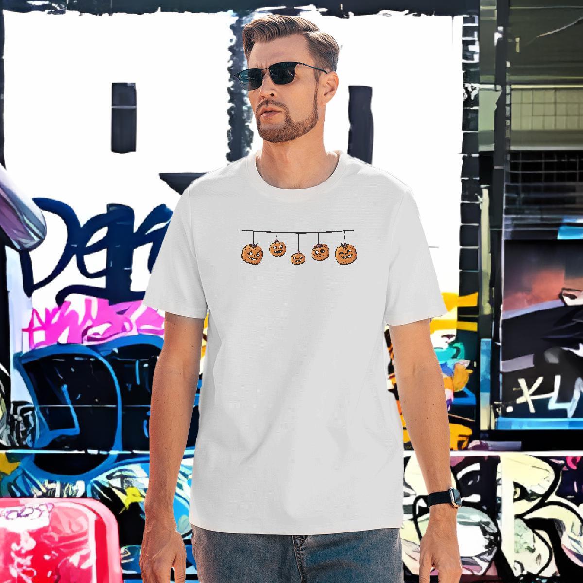 Designer Men Clothes T-Shirt 230g Pure Cotton halloween Man T Shirts Sports Casual Breathable Soft Custom Anime Fashion Clothings