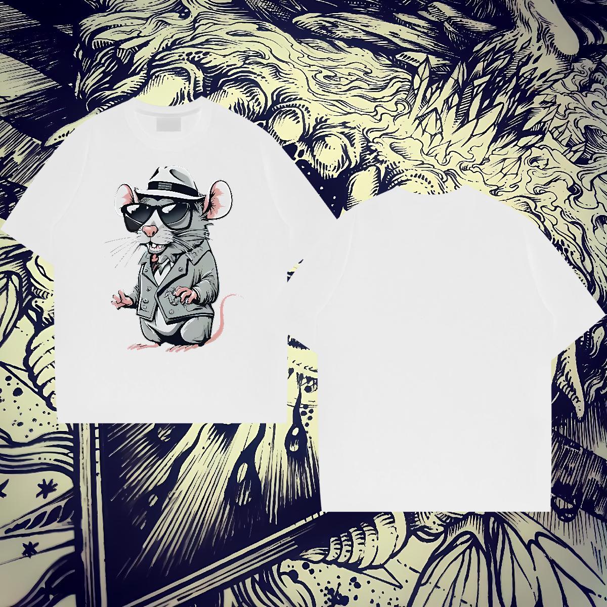 Comfortable Tshirt for Man Woman 230g Pure Cotton Sports Casual mouse Plus Size Custom Crew Neck Breathable DIY Customized T-Shirts for Men Top Tees