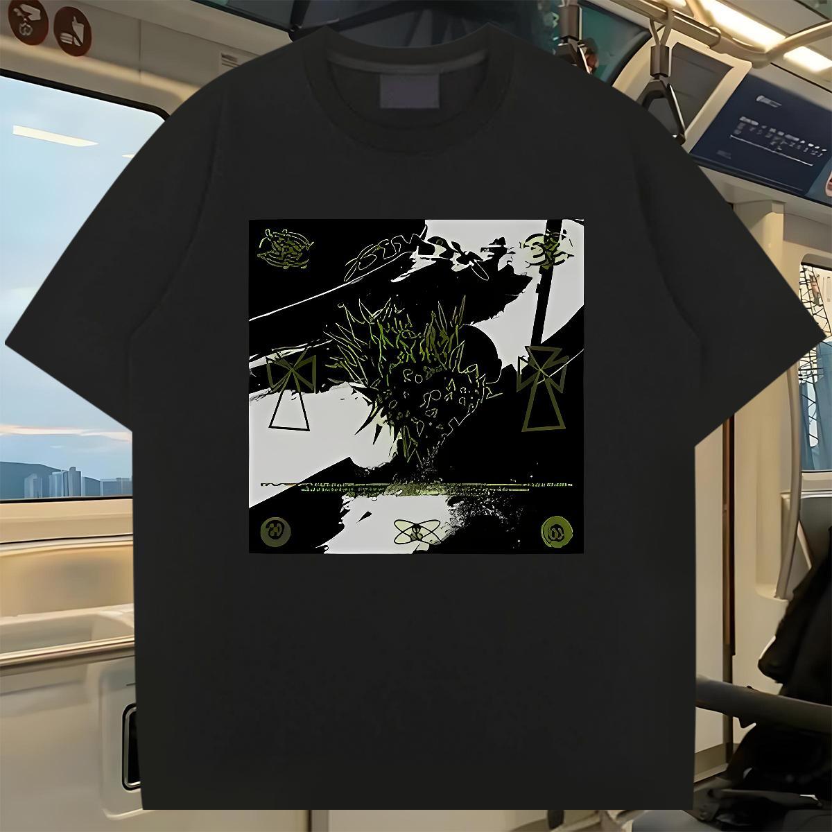 2024 Summer T shirt 230g 100% Cotton halloween Daily Wear Top Tees Breathable Comfortable Tshirt for Man Woman Oversized 4XL