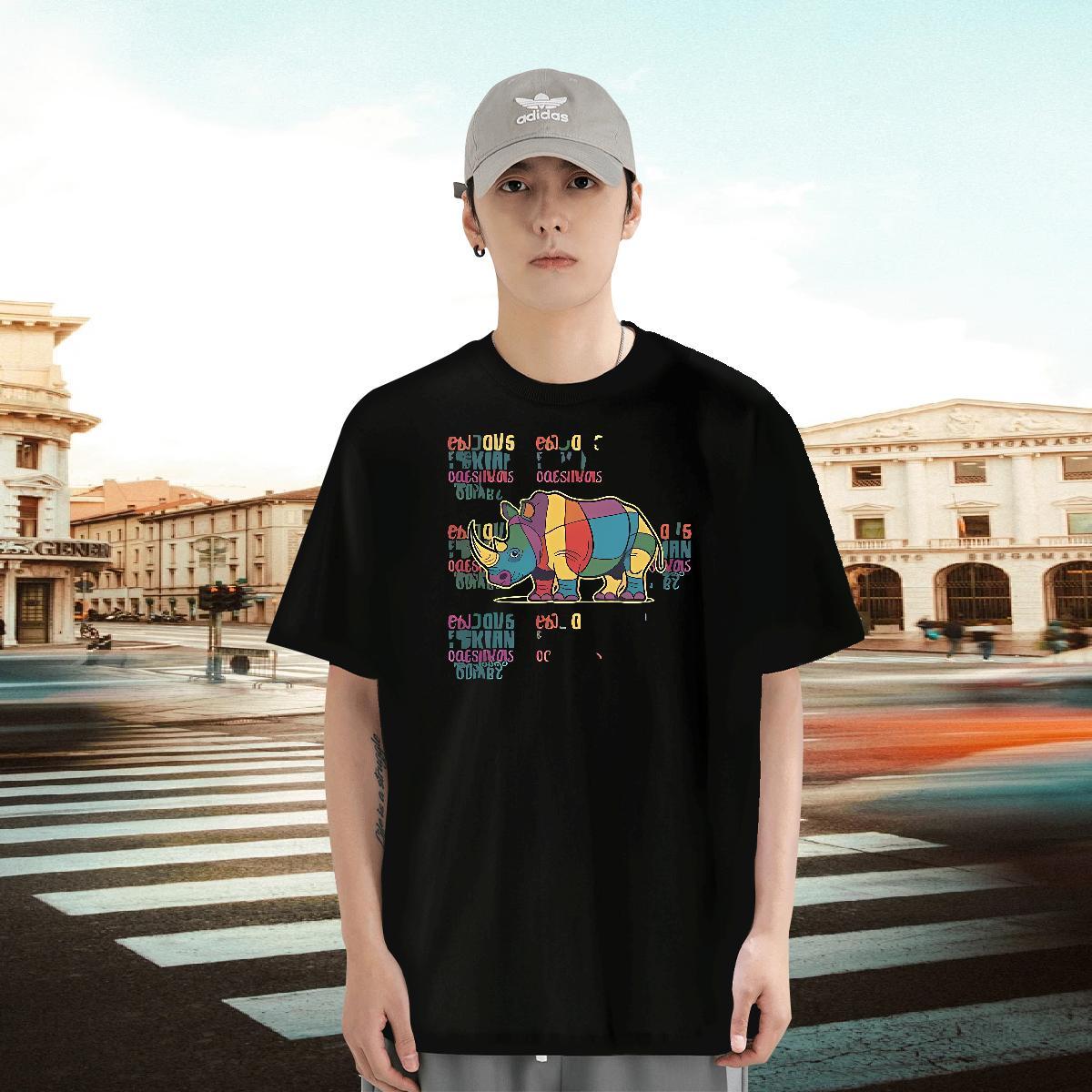 Loose Tshirt for Man Woman 230g Cotton Street Casual Graphic O-Neck Short Sleeve Fashion Design Men T Shirts Tee Shirt