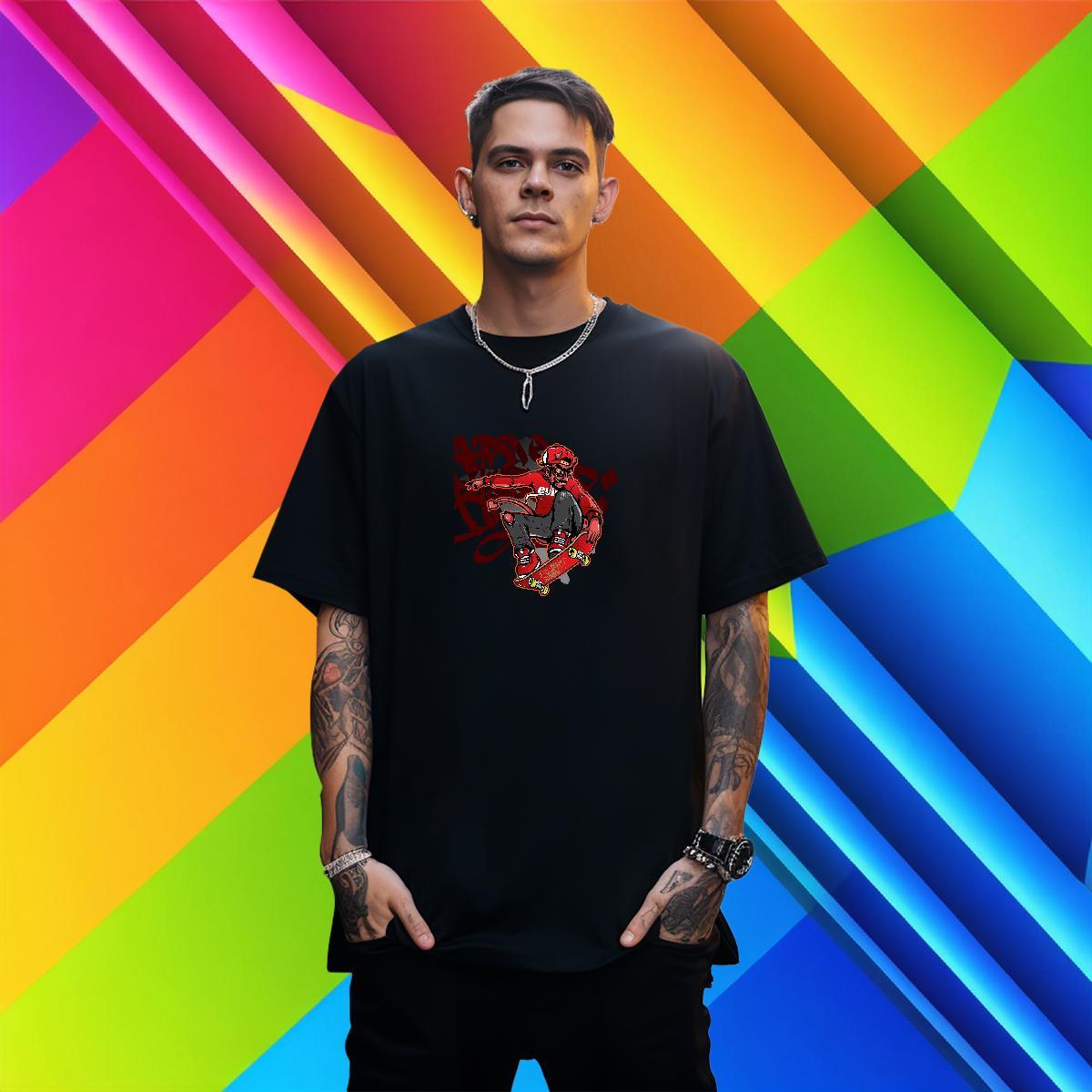 Loose Fit Tshirts 230g 100% Cotton Summer Casual person Black Oversized Breathable Short Sleeve DIY Mens T Shirts Tees