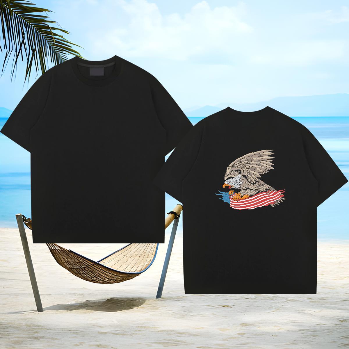 Unisex Tshirts 230g 100% Cotton eagle T Shirts Men Home Outdoor Breathable Oversized Stylist Tops Tees