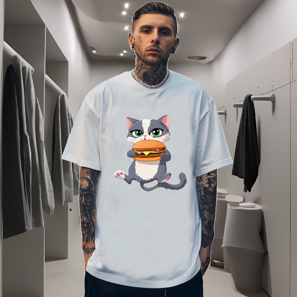 Men T Shirts 230g 100% Cotton Outdoor Pure Cotton Black Oversized Men Tees DIY Customized High Quality Clothings