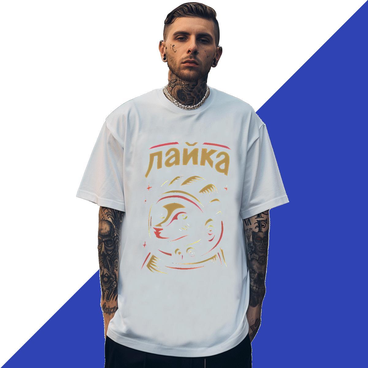 Fashion T Shirts Men 100% Cotton 230g fox Daily Wear Tshirts O Neck Short Sleeves Loose Men Tees Black White