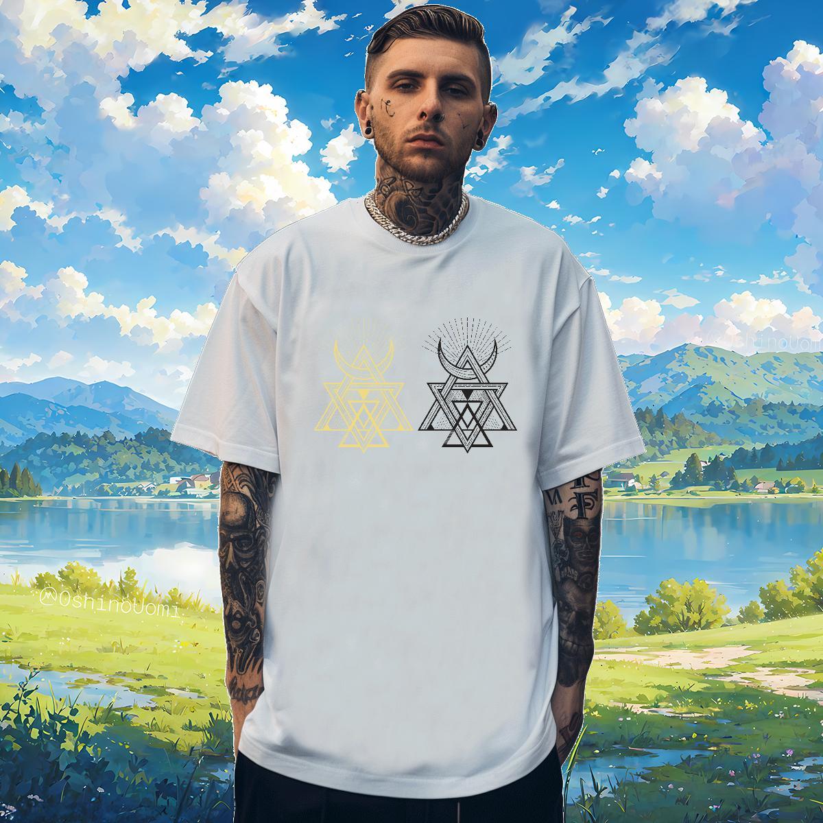 T-Shirts for Men 230g 100% Cotton handpainted Sport Breathable Crew Neck Black Oversized Men Tshirts Designer TOP Quality Tees Shirts