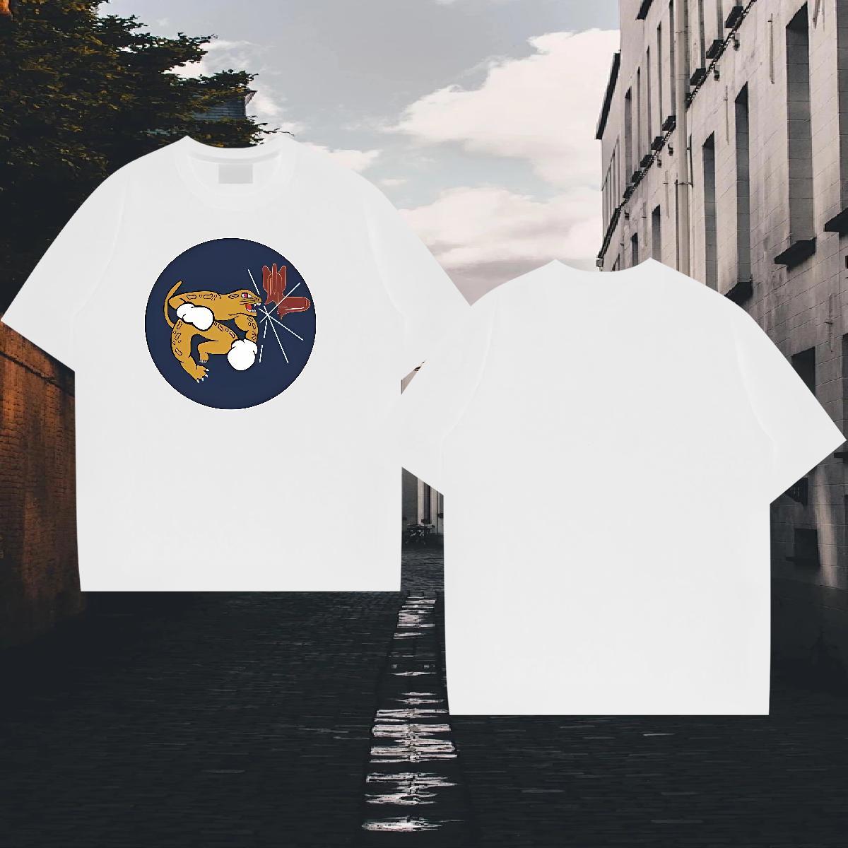 Classic T Shirts Men 230g Cotton ferocity Daily Outfit Tee Shirt Breathable Short Sleeve Free Shipping Mens Tshirts Custom Print Oversized