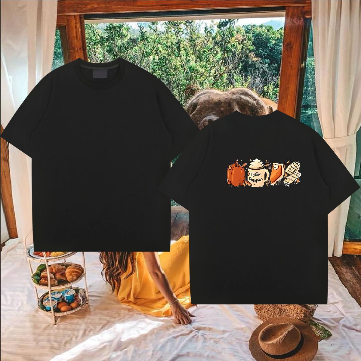 Classic Casual T Shirt For Man 230g Pure Cotton food Casual Beach Polos Breathable Soft Cool Design Mens Tshirts Customized Print