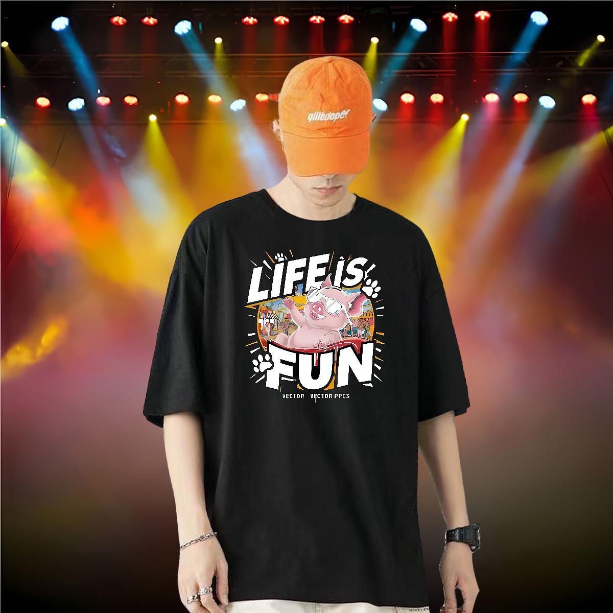2024 DIY Mens T Shirts 100% Cotton 230g Daily Outfit Tee Shirt Short Sleeve Soft Wholesale Tshirts DIY Printed