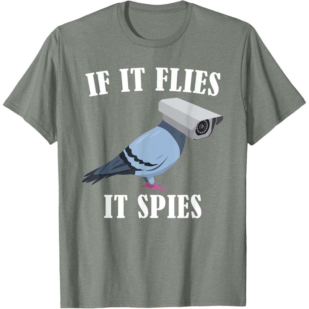 T shirt Mens Birds Spie Conspiracy Joke Meme Surveillance MensWomens T-Shirt shirts tshirt graphic tee Casual tops summer clothes Short sleeve Free sh