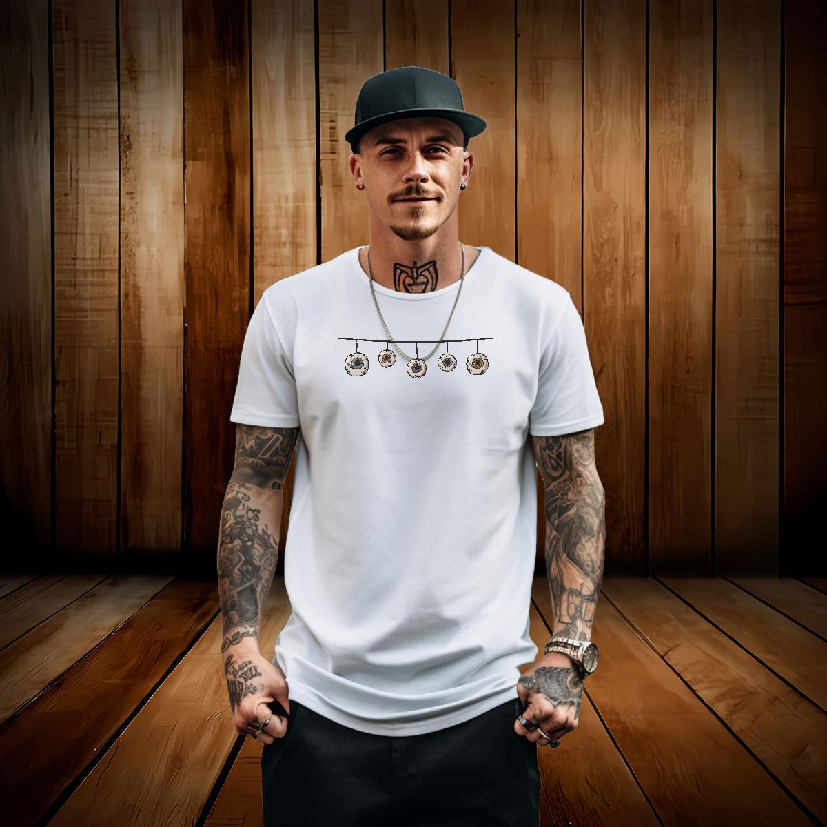 New Designer Man T Shirts 230g Cotton Bunting Casual Daily Wear Tees Shirts Crew Neck Breathable Brand Men Clothes T-Shirt Cartoon Printing L-4XL