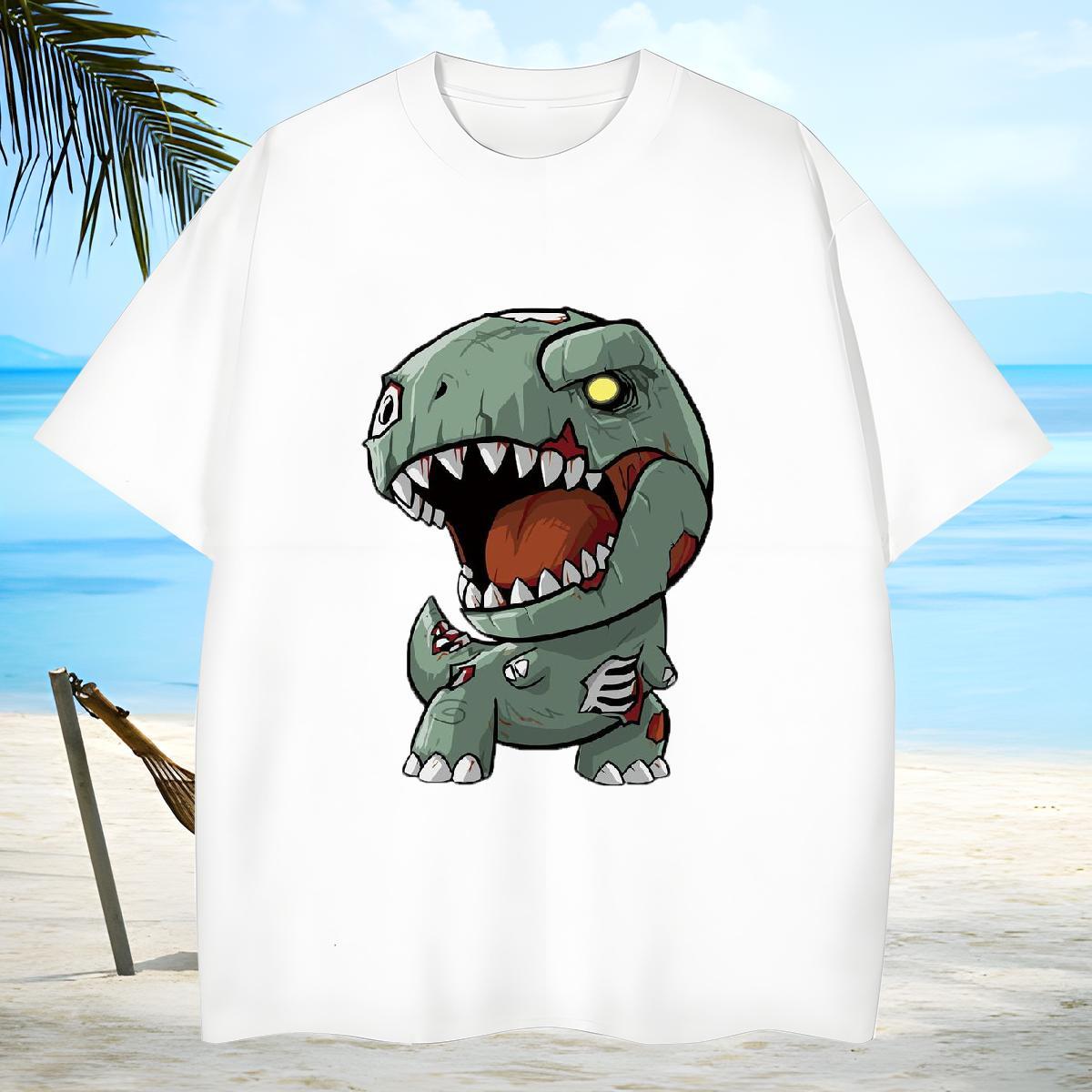 Designer Men Tops Tees 230g Cotton dinosaur T shirt Spring Summer Pure Cotton Plus Size Custom 2024 Summer Tees Shirts