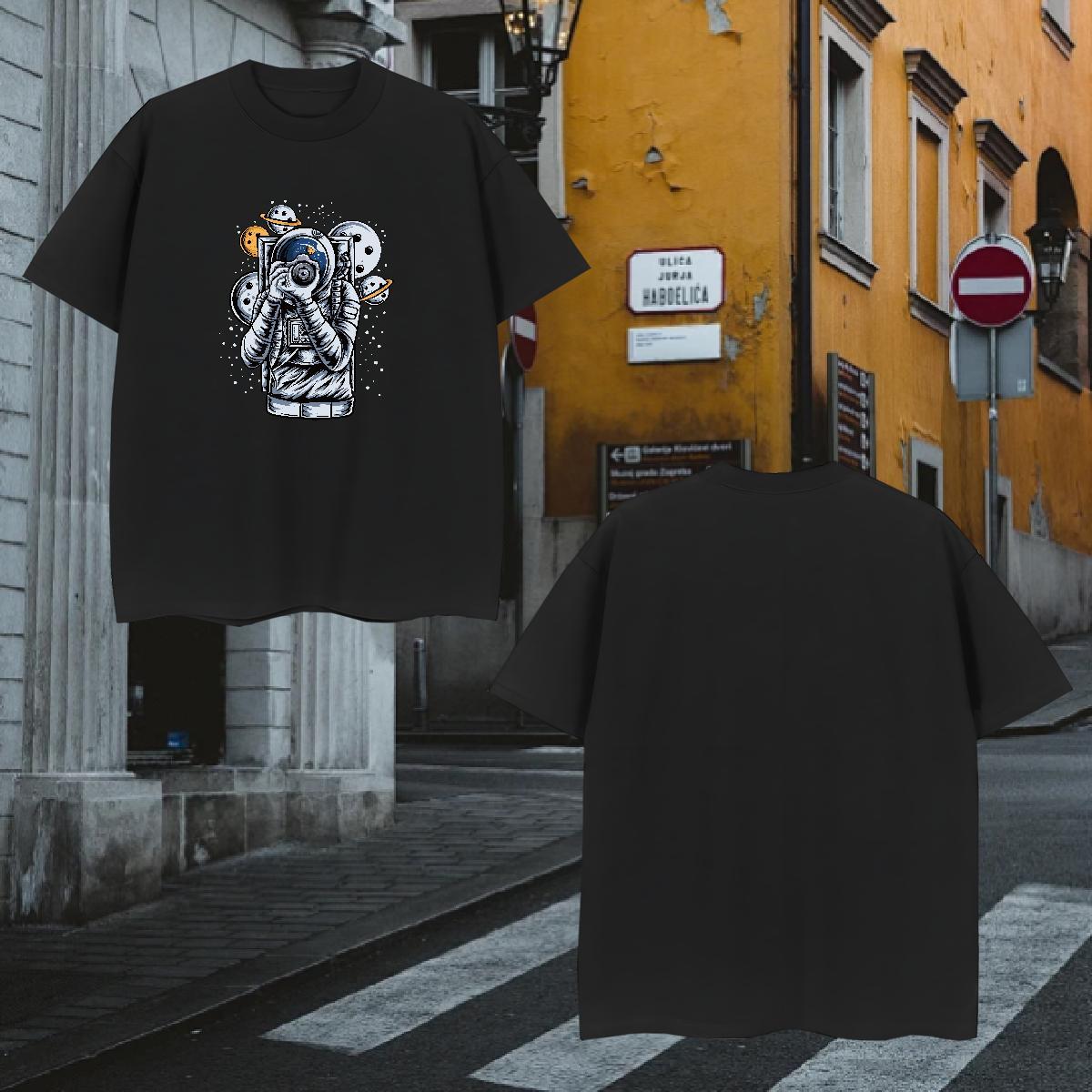 T-Shirts for Men 230g Cotton universe Casual Beach Breathable Oversized 4XL Couples T Shirts New Designer Classic Wear