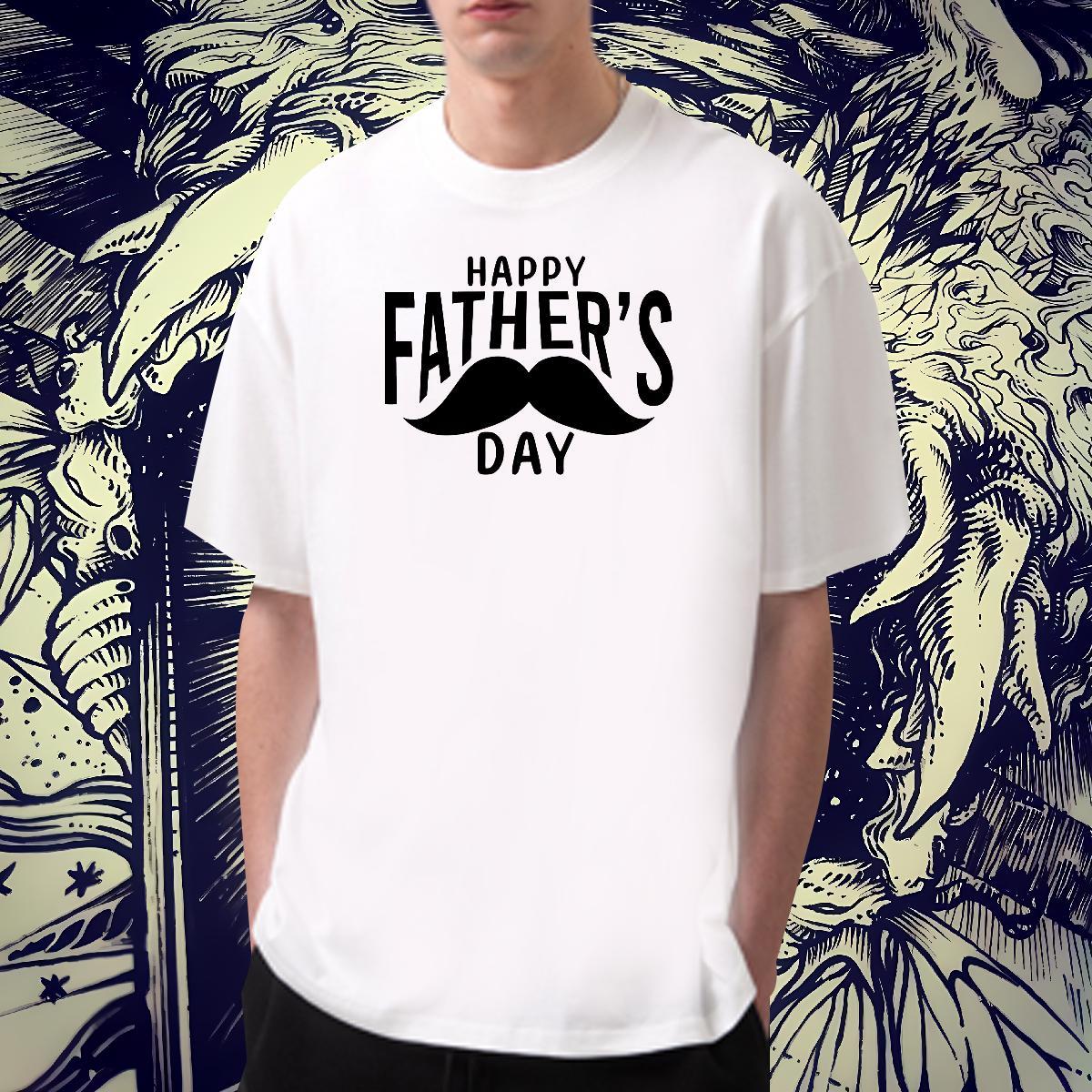 2024 Designer T-Shirts 100% Cotton 230g fathers day Daily Wear Tshirts O Neck Short Sleeves Loose Men Tshirts Oversized