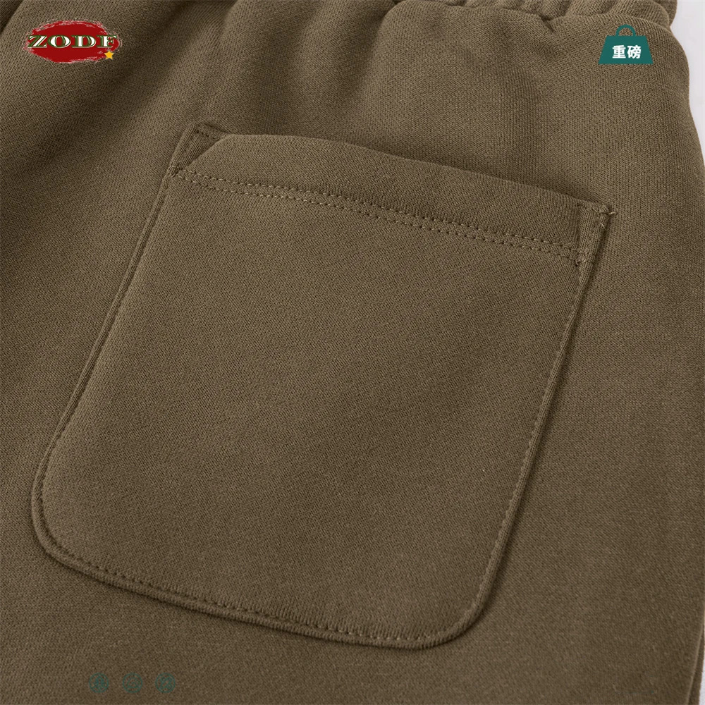 ZODF Autumn Winter 345sm Fleece Straight Pants For Men Unisex Loose Comfortable Sport Solid Trousers Bottoms HY0864 240806
