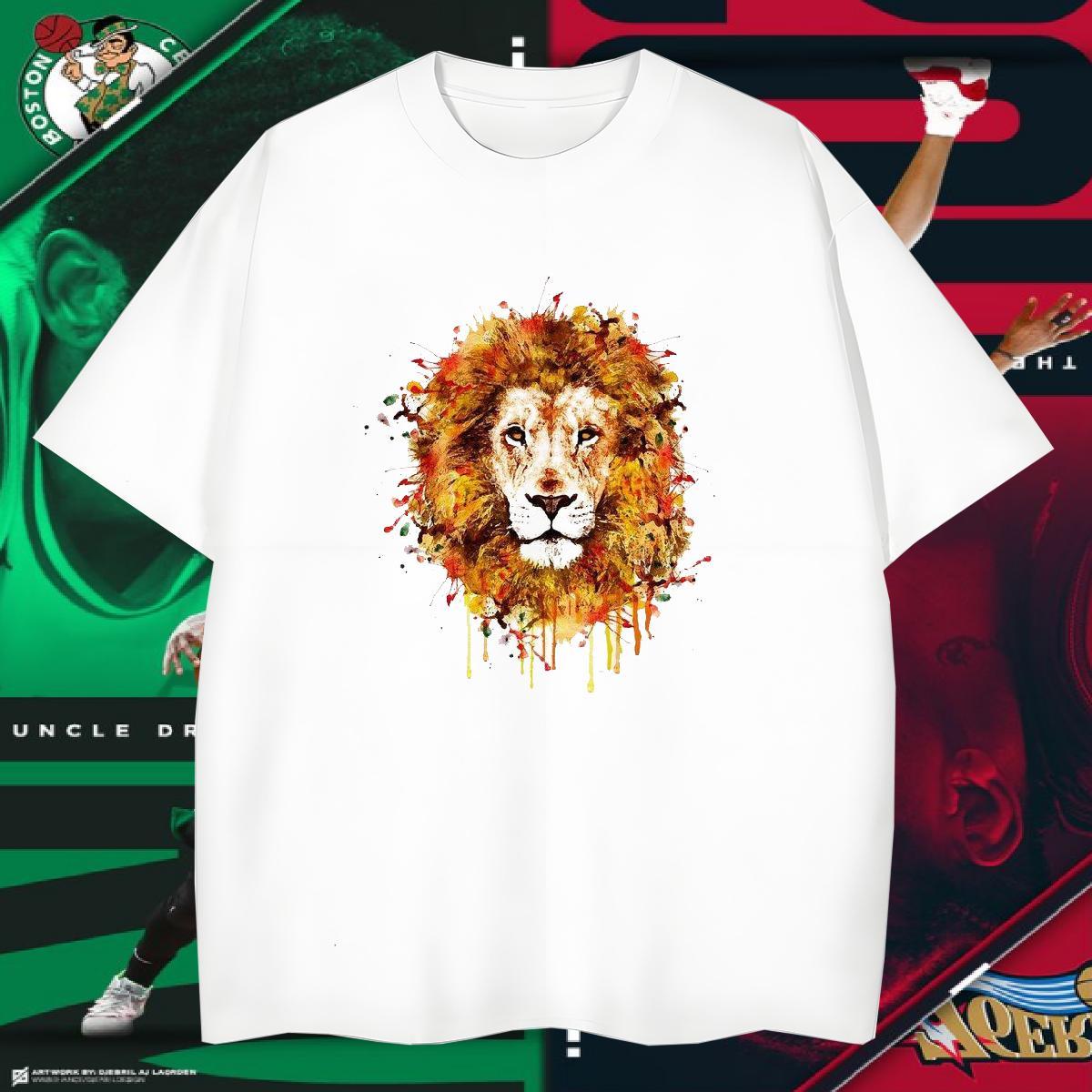 Mens T Shirts 230g Pure Cotton lion Hip Hop Street Short Sleeve Soft Black Oversized Couples T Shirts Fashion Design Comfortable Clothings