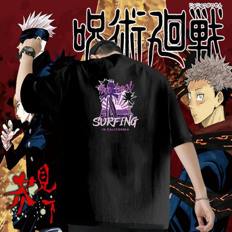 Designer Fashion T-Shirts for Men 230g 100% Cotton tree Anime Printing Street Top Tees Breathable Crew Neck Loose Mens Tshirts Oversized 4XL