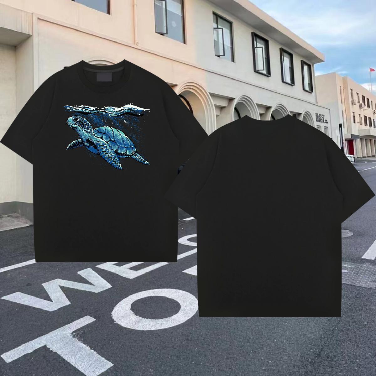 2024 Summer Mens T Shirts 230g 100% Cotton Hip Hop Street Tees Shirts Breathable Soft Comfortable Couples T Shirts Anime Print