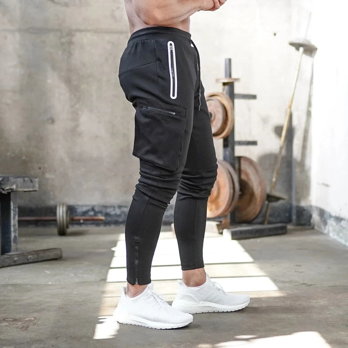 Muscle Fitness Brothers Slim Sports Mens Overalls Outdoor Pants Running Training Elastic 240806