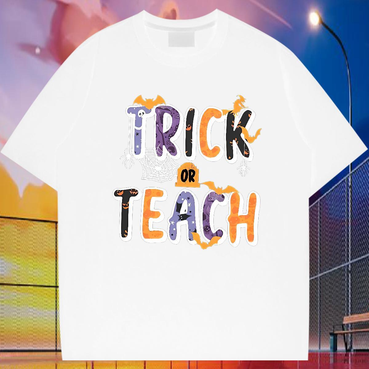 2024 T-Shirts 100% Cotton 230g spider web Sports Casual Tshirts Breathable Short Sleeve Comfortable Men Tees Cartoon Print