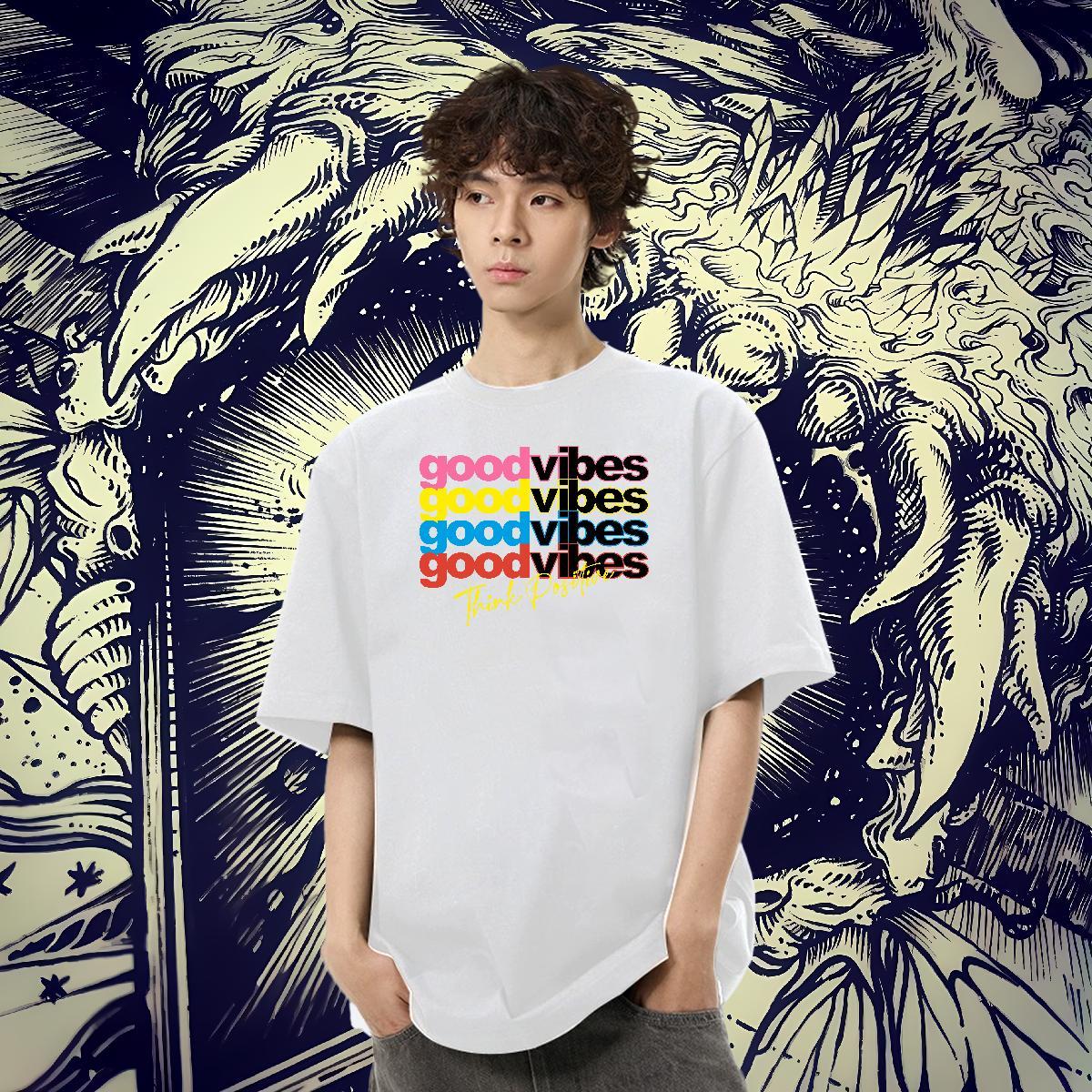 Comfortable Couples T Shirts 230g 100% Cotton Spring Summer letter Custom Anime Pure Cotton Brand Men T Shirts Tee Shirt