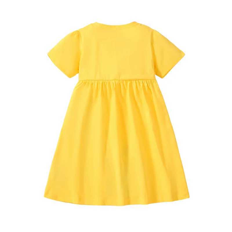 Jumping Meters 2-7 Summer Princess Baby Dress Order Ice Cream Decal Party Childrens Short Sleeve FrogW240720
