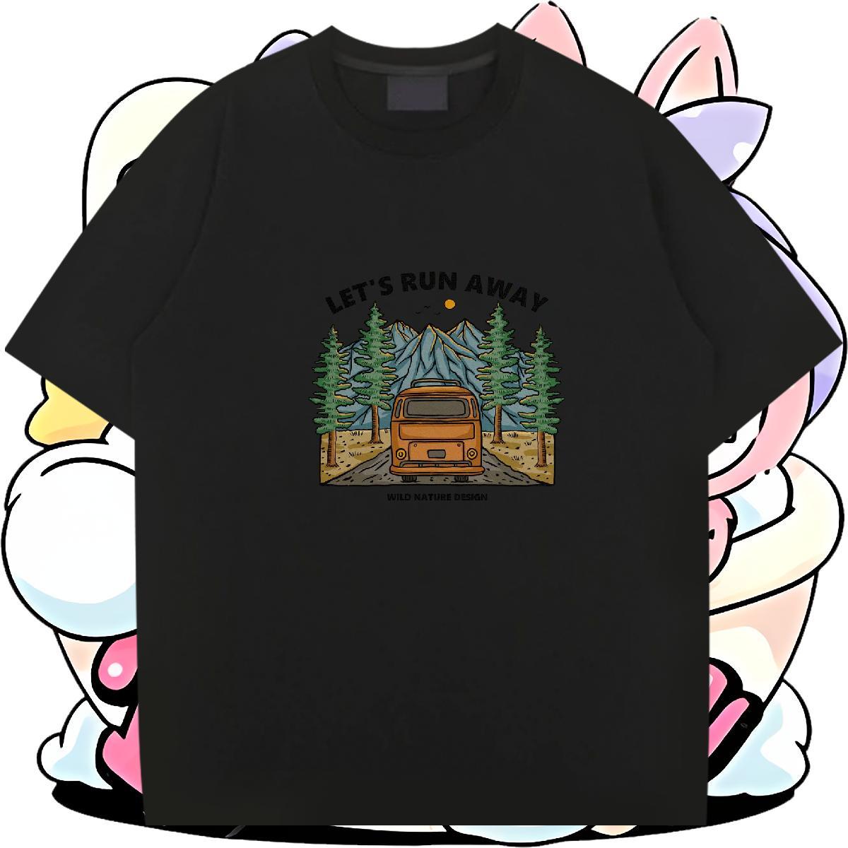 Brand Men Clothes T-Shirt 230g 100% Cotton Hip Hop Street car Anime Pure Cotton Classic T shirt Wear