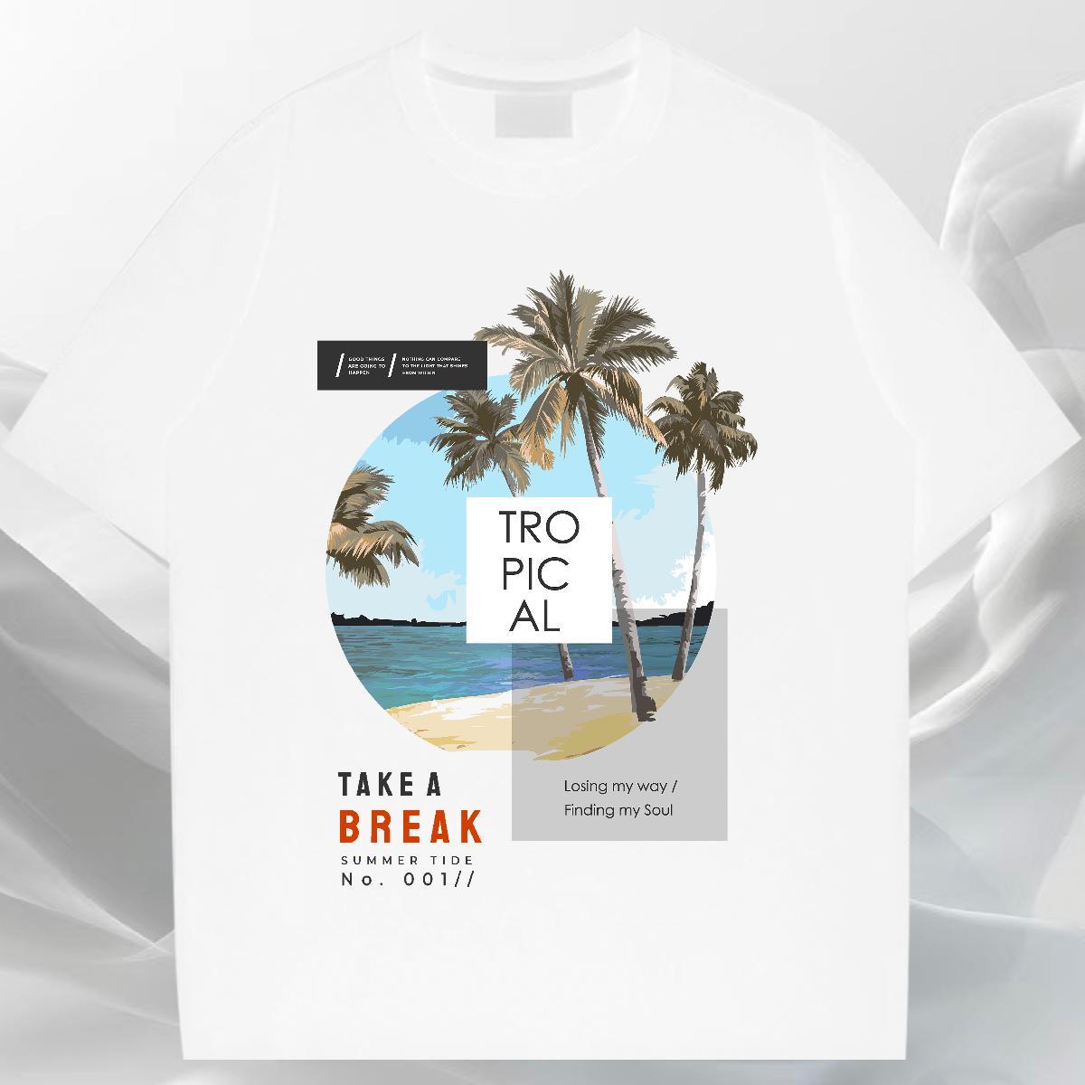 Brand Men Tops Tees 100% Cotton 230g Anime Printing Street sea DIY Logo Oversized Round Neck Short Sleeve DIY Customized Mens T Shirts Tops Shirt