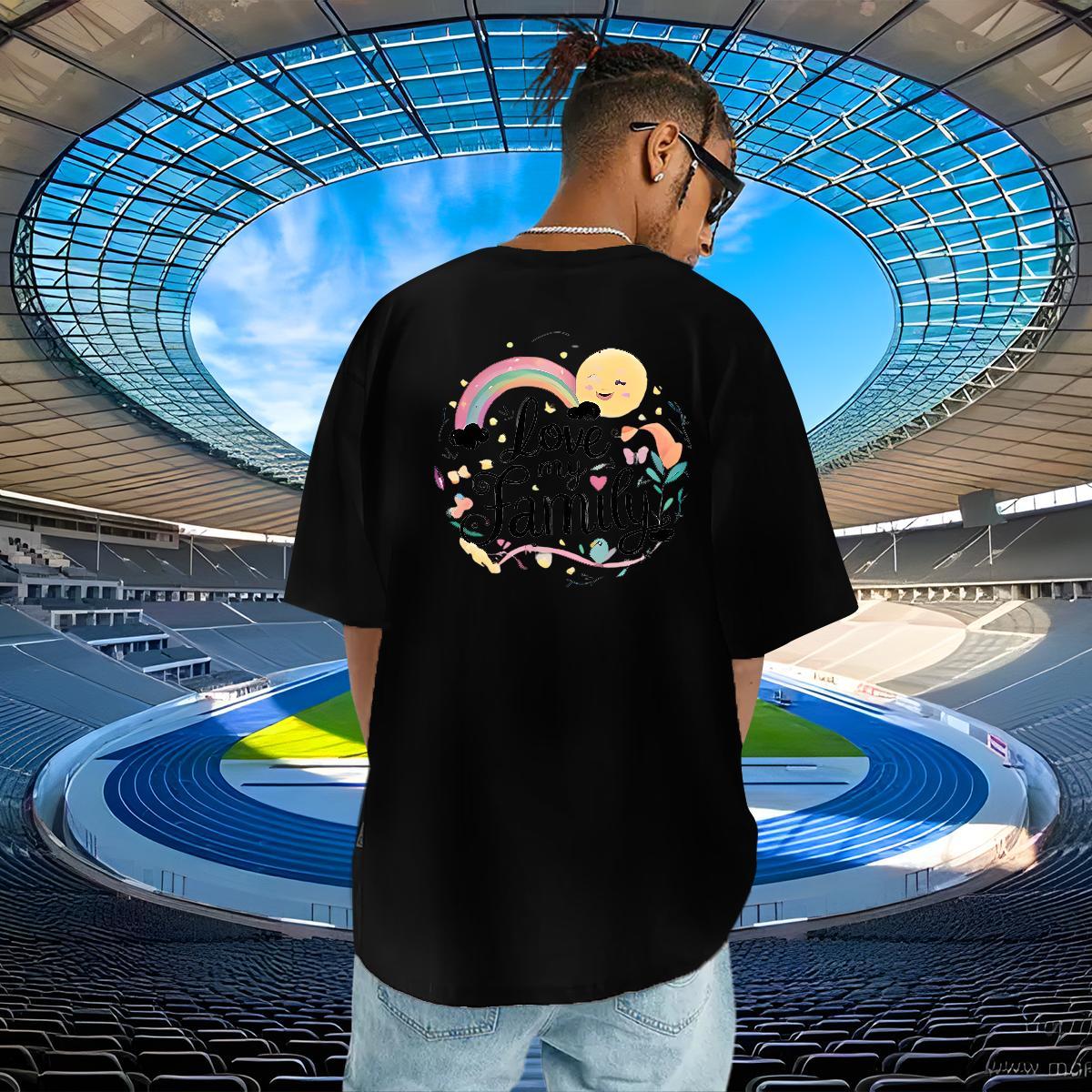 Brand T-Shirts for Men letter Clothings 230g 100% Cotton Daily Outfit Free Shipping Custom Print Plus Size Crew Neck Tshirts