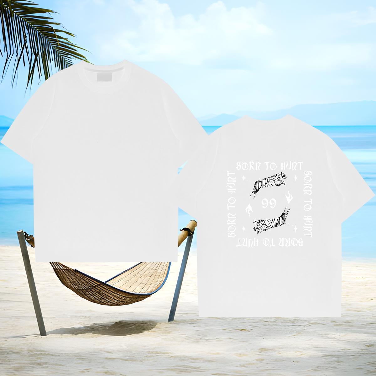 Designer Men Tshirts 100% Cotton 230g tiger Mens T Shirts Home Outdoor Breathable Crew Neck Customized New Tees