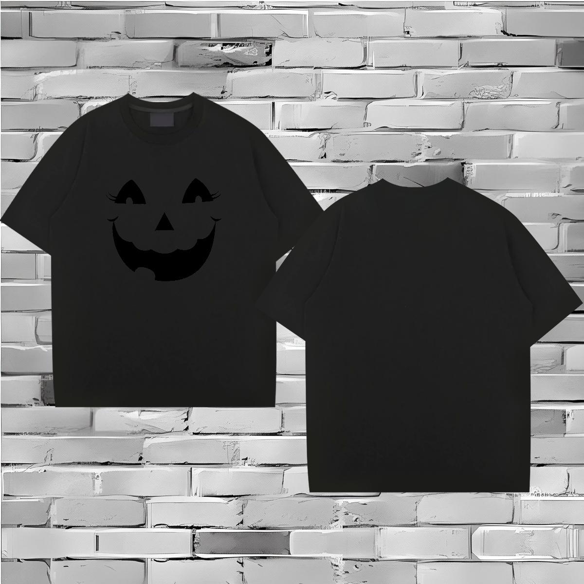 Classic T-Shirts 100% Cotton 230g monster Home Outdoor Top Tees Breathable Short Sleeve Free Shipping Couples T Shirts Black White