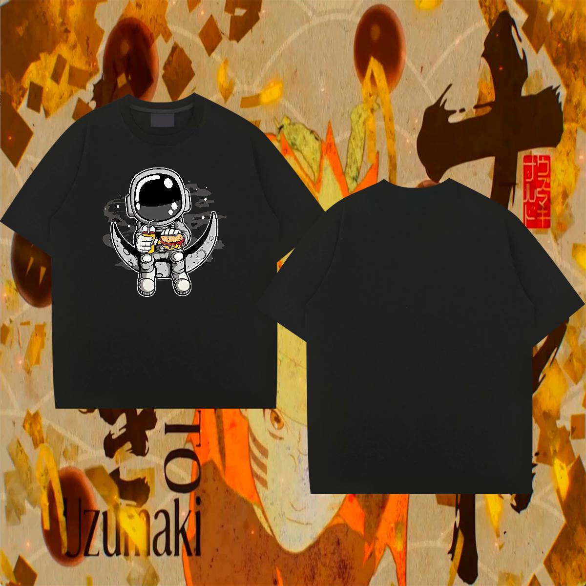 Wholesale Tshirt for Man Woman 100% Cotton 230g Sports Casual spaceman Custom Anime Round Neck Short Sleeve New Designer T-Shirts for Men Clothes