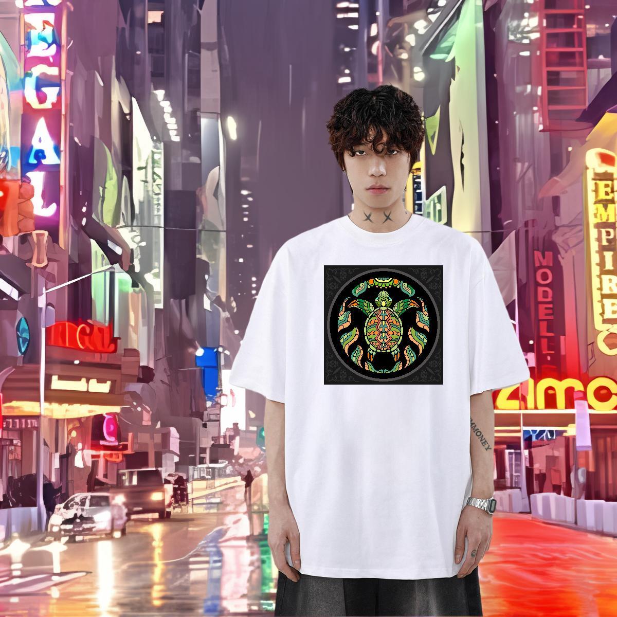 Fashion Design Men T Shirts 230g 100% Cotton tortoise Spring Summer Tshirts Short Sleeve O-Neck Brand Tshirt for Man Woman Graphic