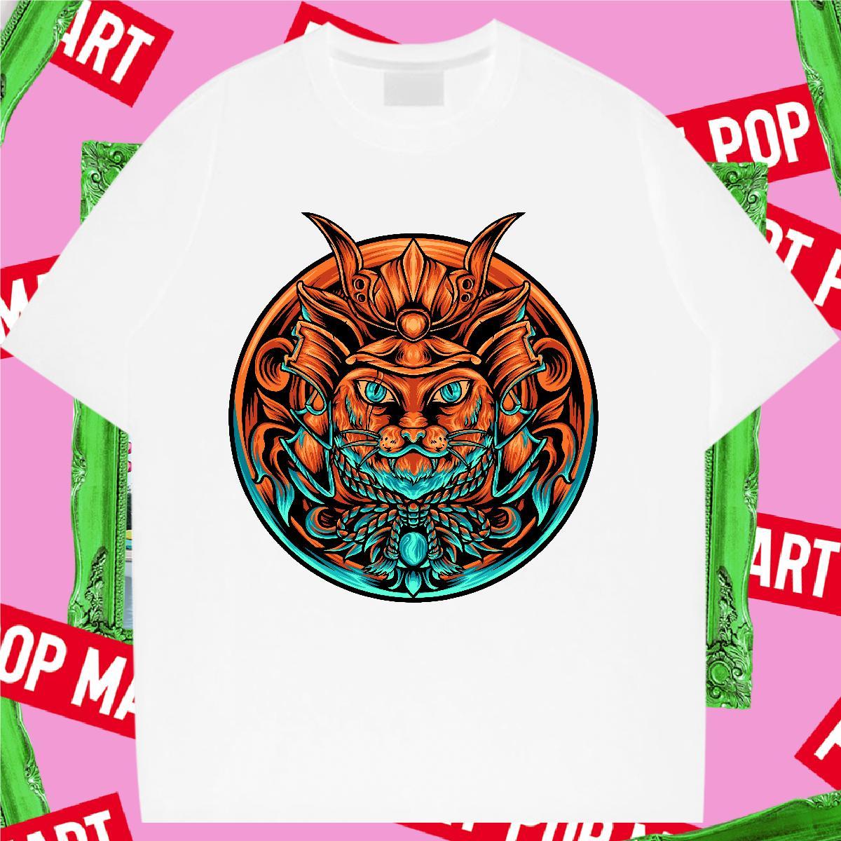 Free Shipping T-Shirts for Women Breathable Soft Lady T shirt Anime cat Casual 230g Pure Cotton Fashion Tee Shirt