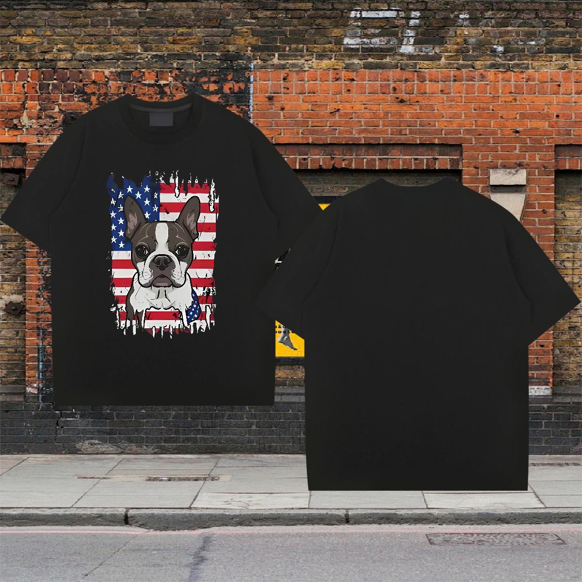 New T Shirts Men 100% Cotton 230g High Street Hip Hop Tees Breathable Short Sleeve Soft Men Tshirts Custom Print Plus Size