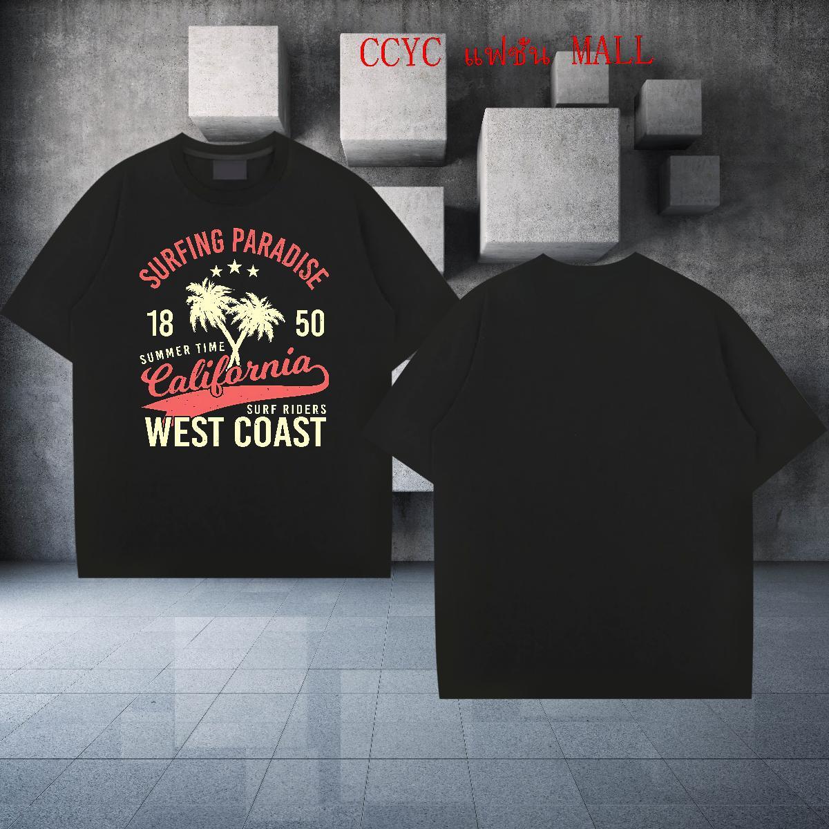 Loose Men Clothes T-Shirt 100% Cotton 230g Casual tree Black Oversized Pure Cotton Designer Fashion T-Shirts for Men Tops Tees