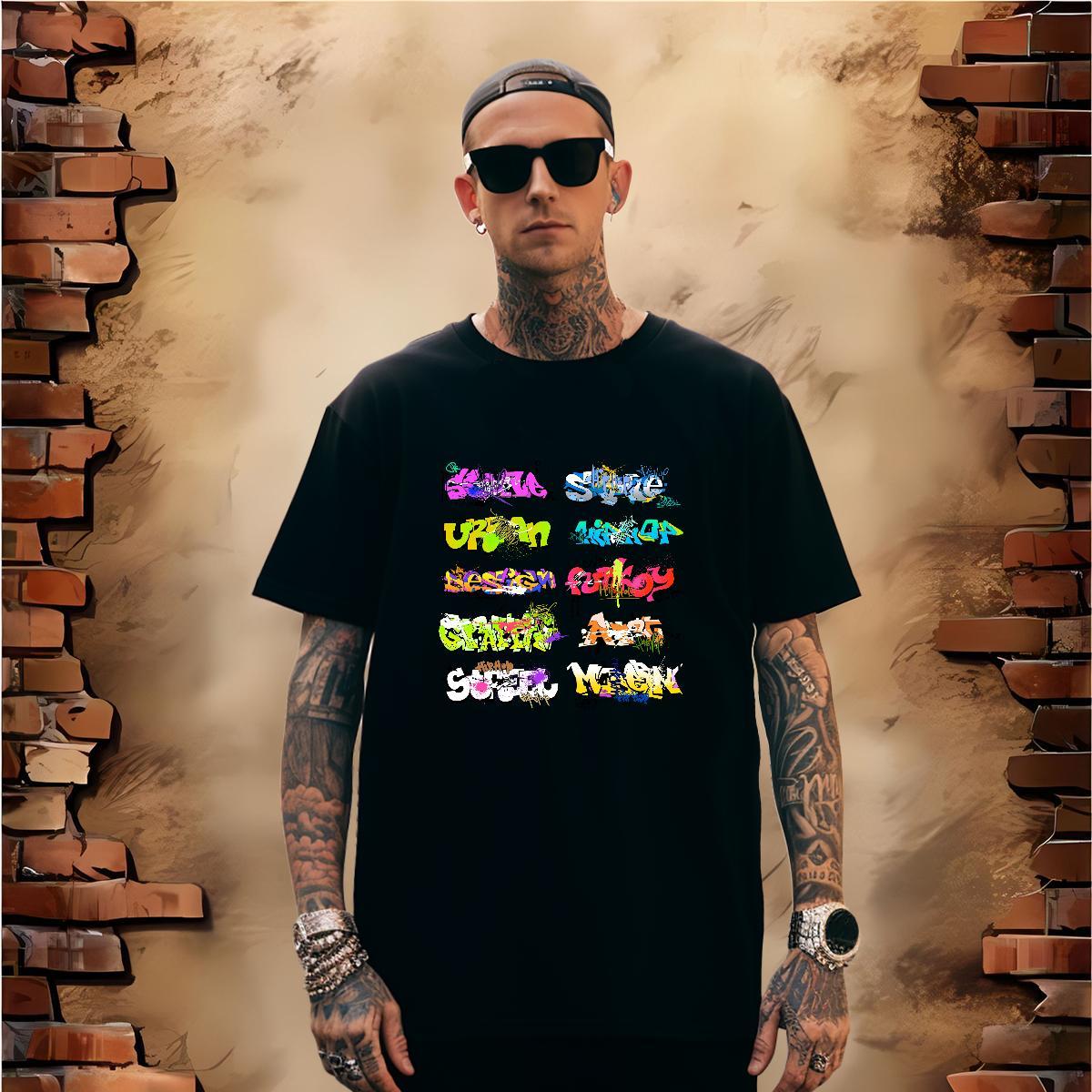 Men T Shirts 100% Cotton 230g painting Casual Breathable Short Sleeve Oversized 3XL 4XL Couples T Shirts Classic Casual Wholesale Top Tees