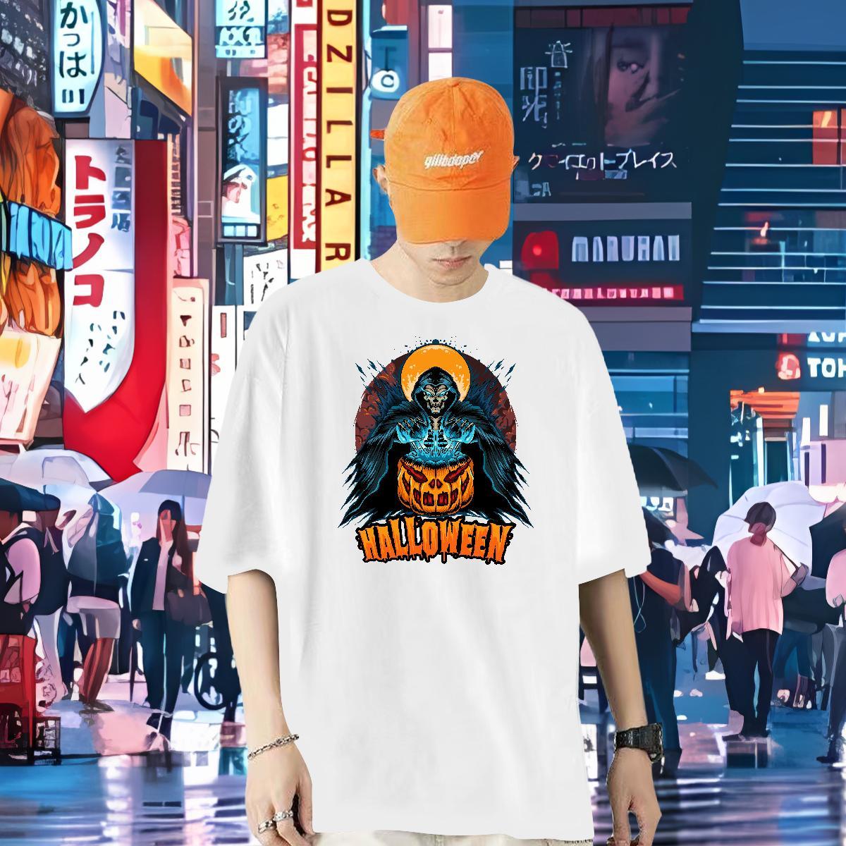 New Designer T Shirt For Man 100% Cotton 230g pumpkin Spring Summer Clothes Breathable Soft Brand Tshirts Anime
