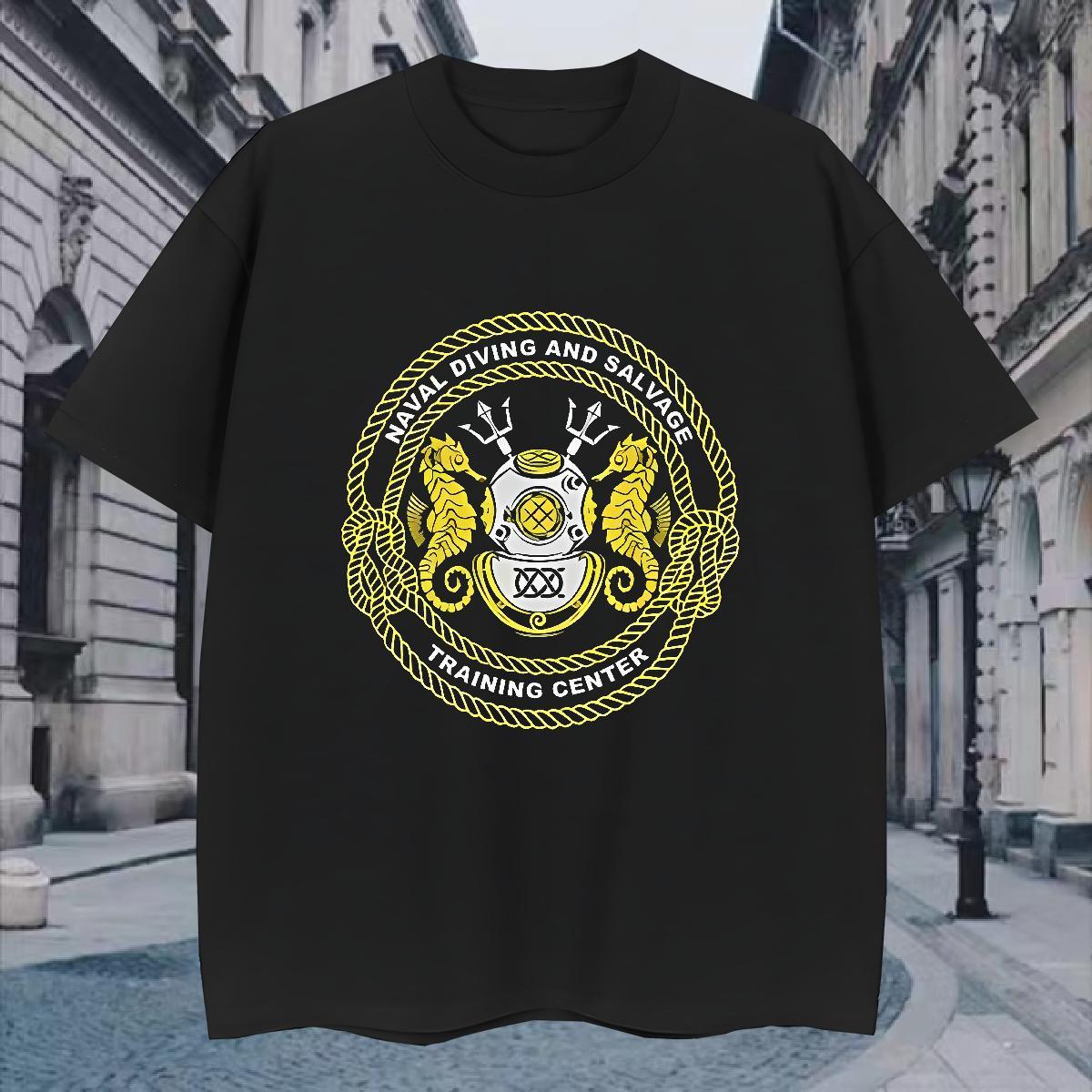 T-Shirts 100% Cotton 230g sea horse Street Crew Neck Custom Anime Men Clothes T-Shirt 2024 DIY Classic Tops