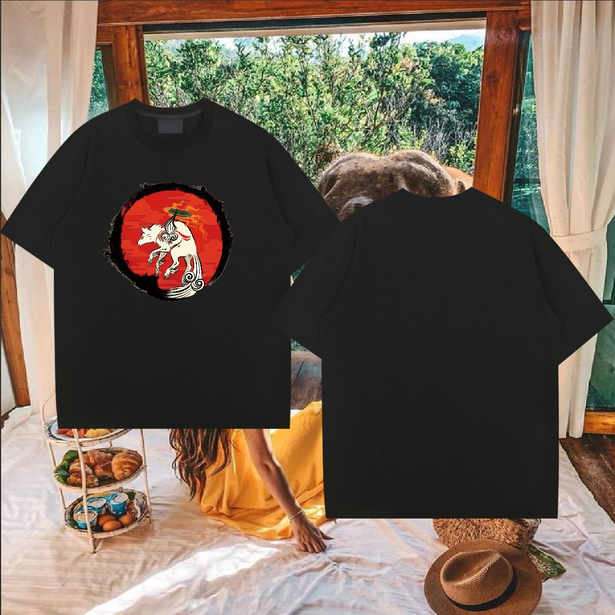 Fashion Designer Man T Shirts 230g Pure Cotton wolf Sports Casual Tops Breathable Crew Neck Wholesale Couples T Shirts DIY