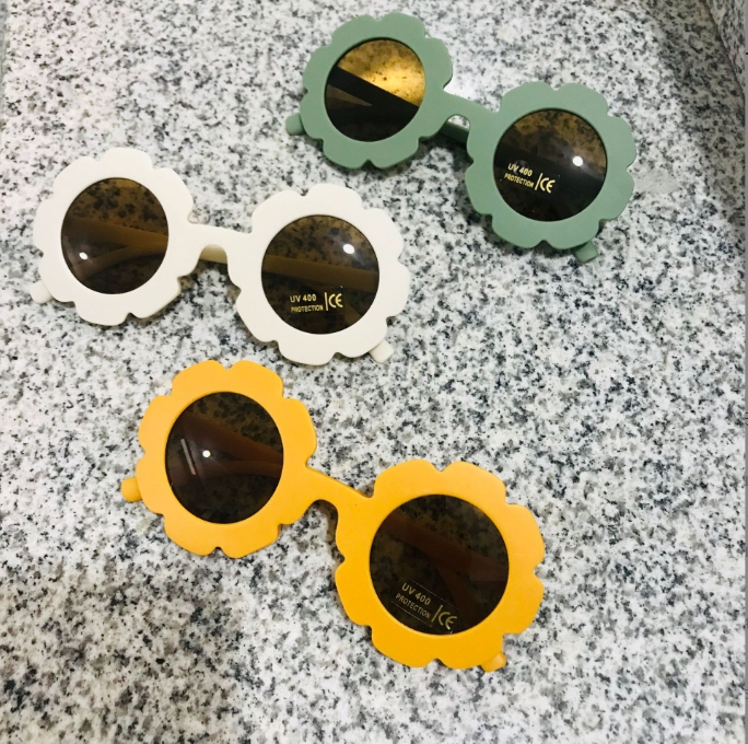 New Baby Children Round Flower Eyewear Summer Toddler Kids Sun Glasses Boys Girls Student Sunglasses Z260305