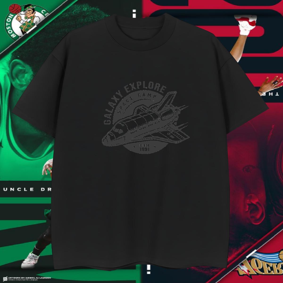 Men T Shirts 230g 100% Cotton outer space Anime Printing Street Breathable Crew Neck Custom Printed Men Tops Tees Designer Loose Tops Shirt