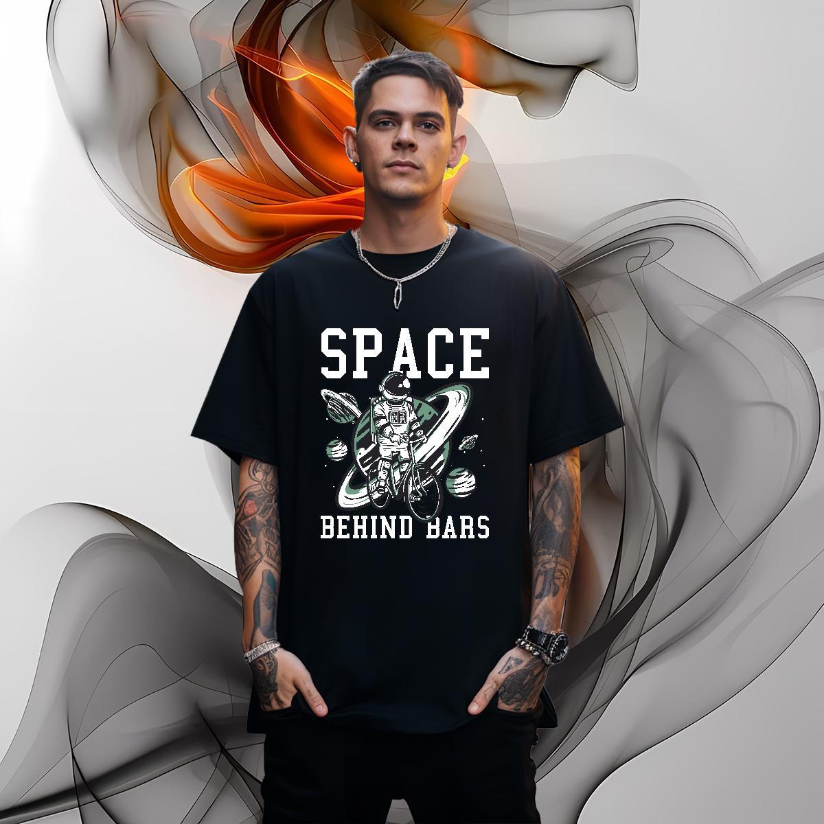 T-Shirts for Men 230g Cotton universe Sports Casual Breathable Black Oversized Men Tops Tees Free Shipping Cool Tops Shirt