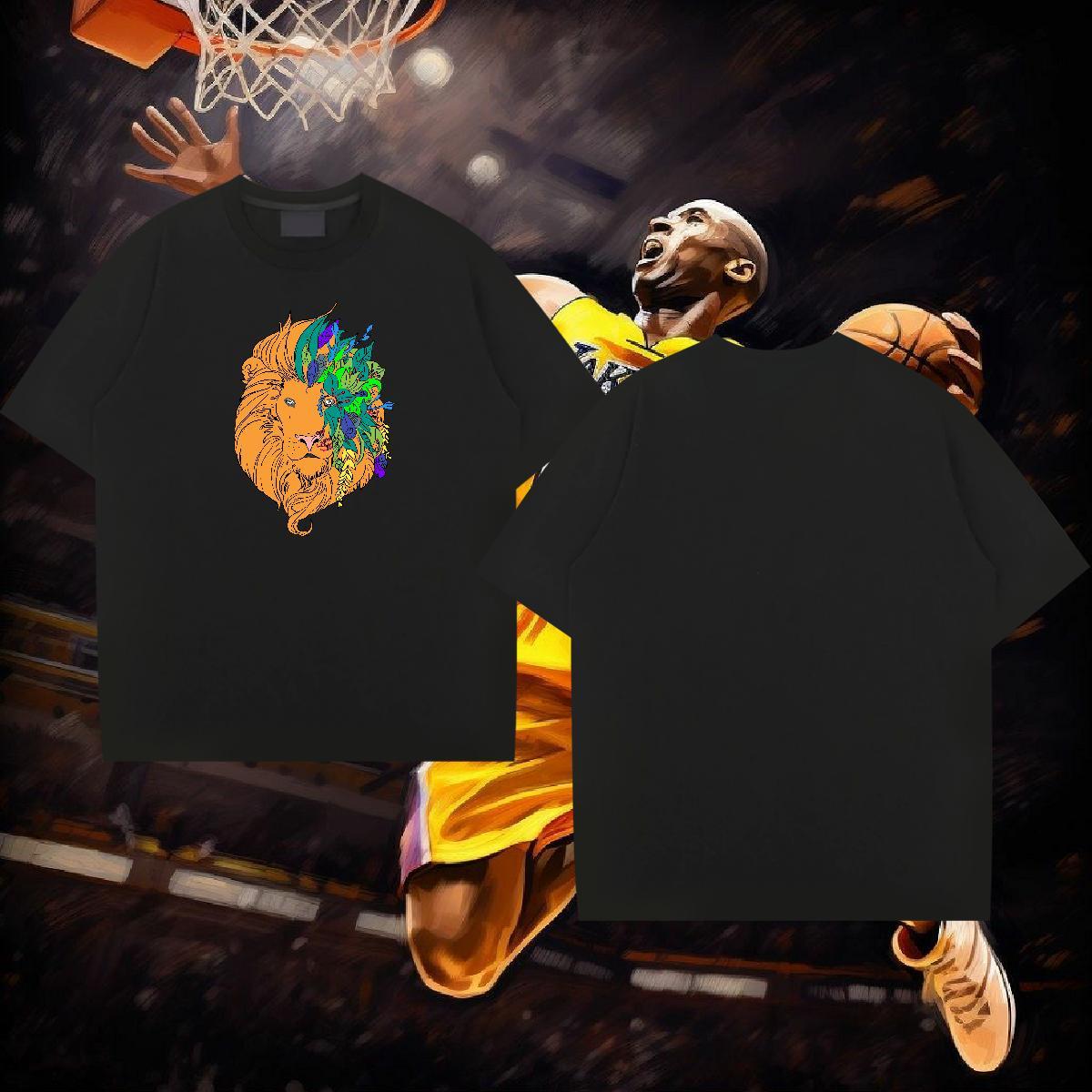 Classic Man T Shirts 230g 100% Cotton tiger Sports Casual Tops Shirt O-Neck Short Sleeve Free Shipping Men Tops Tees Oversized 3XL 4XL